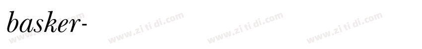 basker字体转换