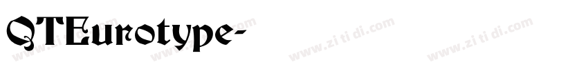 QTEurotype字体转换