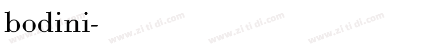 bodini字体转换