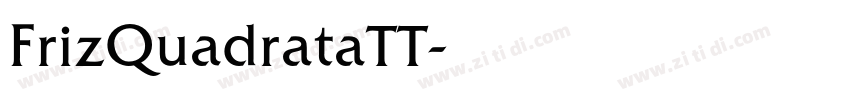 FrizQuadrataTT字体转换