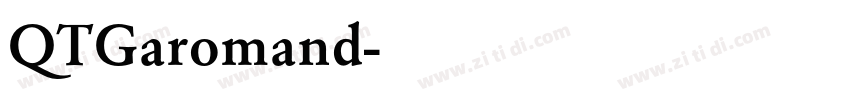 QTGaromand字体转换