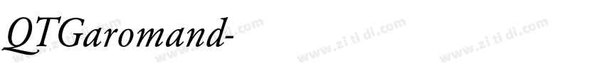 QTGaromand字体转换