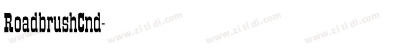 RoadbrushCnd字体转换