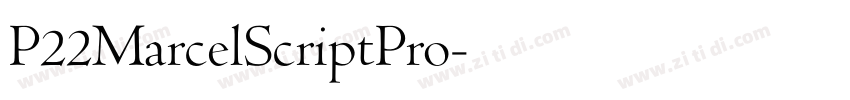 P22MarcelScriptPro字体转换