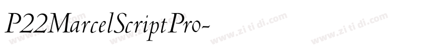 P22MarcelScriptPro字体转换