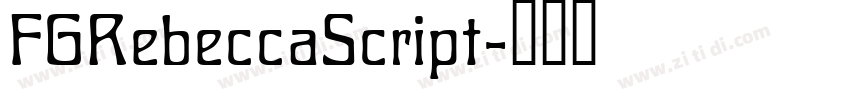 FGRebeccaScript字体转换
