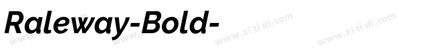 Raleway-Bold字体转换