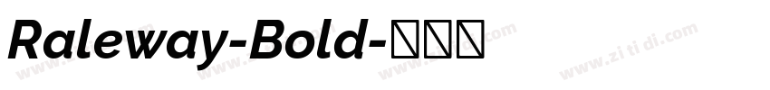 Raleway-Bold字体转换