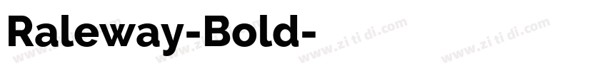 Raleway-Bold字体转换