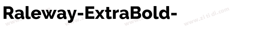 Raleway-ExtraBold字体转换