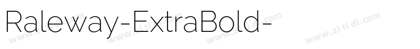 Raleway-ExtraBold字体转换