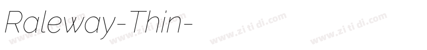 Raleway-Thin字体转换