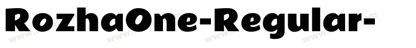 RozhaOne-Regular字体转换