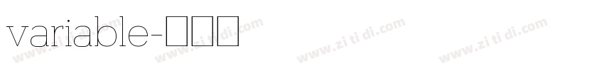variable字体转换 variable字体转换