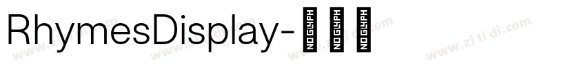 RhymesDisplay字体转换 RhymesDisplay字体转换
