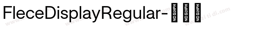 FleceDisplayRegular字体转换