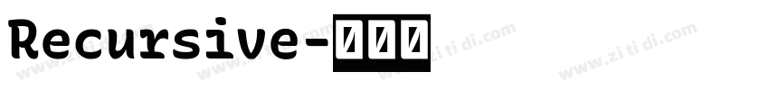 Recursive字体转换 Recursive字体转换