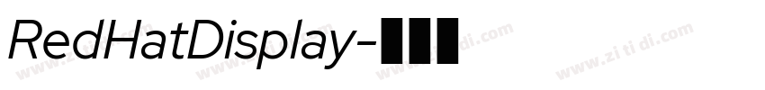RedHatDisplay字体转换