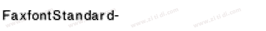 FaxfontStandard字体转换