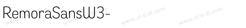 RemoraSansW3字体转换