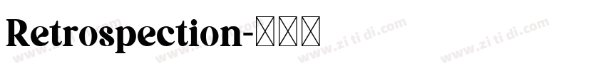 Retrospection字体转换
