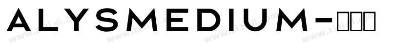 AlysMedium字体转换