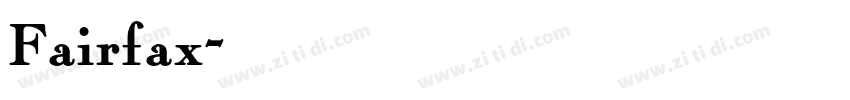 Fairfax字体转换