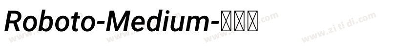 Roboto-Medium字体转换
