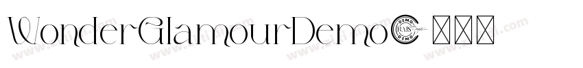 WonderGlamourDemo字体转换 WonderGlamourDemo字体转换