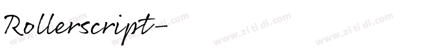 Rollerscript字体转换