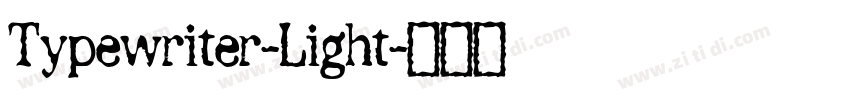 Typewriter-Light字体转换