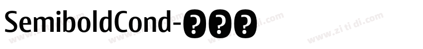 SemiboldCond字体转换 SemiboldCond字体转换