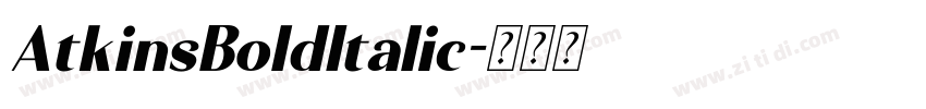 AtkinsBoldItalic字体转换