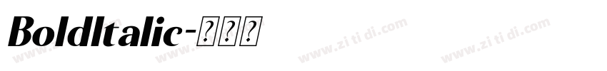 BoldItalic字体转换