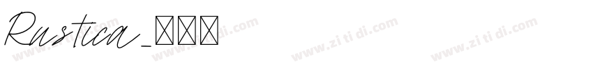 Rustica字体转换