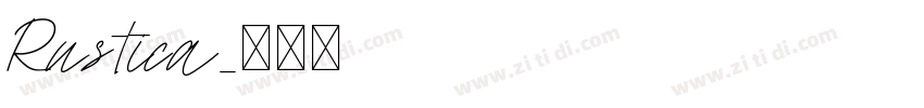 Rustica字体转换