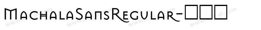 MachalaSansRegular字体转换