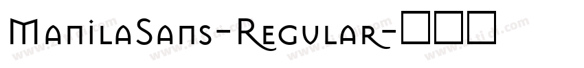 ManilaSans-Regular字体转换