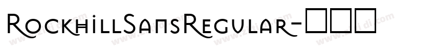 RockhillSansRegular字体转换
