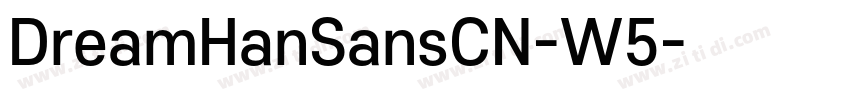 DreamHanSansCN-W5字体转换