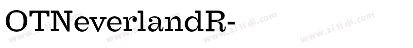 OTNeverlandR字体转换