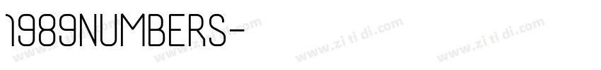 1989Numbers字体转换