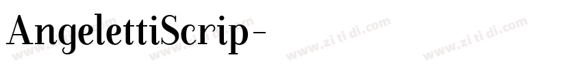 AngelettiScrip字体转换