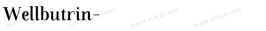 Wellbutrin字体转换