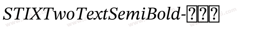 STIXTwoTextSemiBold字体转换