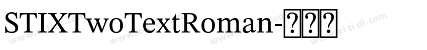 STIXTwoTextRoman字体转换
