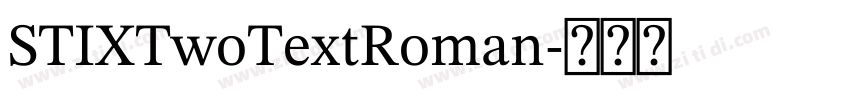 STIXTwoTextRoman字体转换