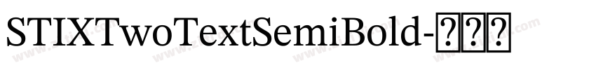 STIXTwoTextSemiBold字体转换