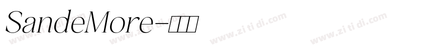 SandeMore字体转换