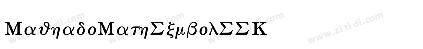 MachadoMathSymbolSSK字体转换